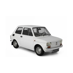 Polski Fiat 126P 1972 white, Laudoracing-Model 1/18 scale