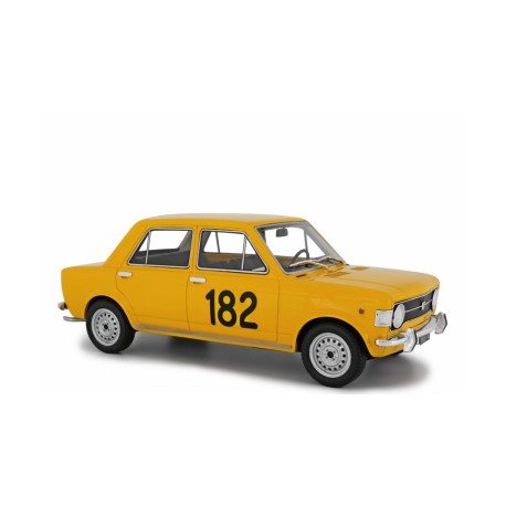 Fiat 128 rally Ascoli-Colle S.Marco, driver Cristiano Del Balzo, yellow, Laudoracing-Model 1/18 scale