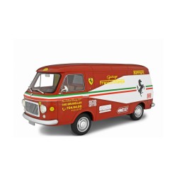 Fiat 238 VAN Assistenza Ferrari Garage Francorchamps 1972 red, Laudoracing-Model 1/18 scale