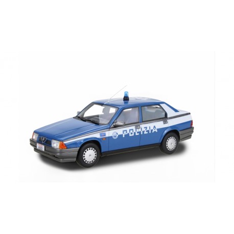 Alfa Romeo Alfa 75 1.8 IE Polizia 1988 blue, Laudoracing-Model 1/18 scale