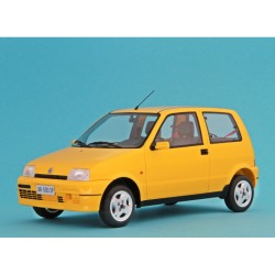 Fiat Cinquecento Sporting 1994 yellow, Laudoracing-Model 1/18 scale