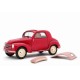 Fiat 500C Topolino 1949 red, Laudoracing-Model 1/18 scale