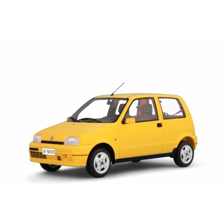 Fiat Cinquecento Sporting 1996 yellow, Laudoracing-Model 1/18 scale